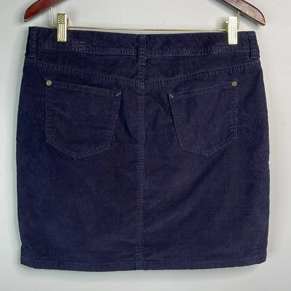 TOMMY HILFIGER Corduroy Mini Skirt Navy Blue Preppy Academia Y2K Size 10 - Picture 5 of 10